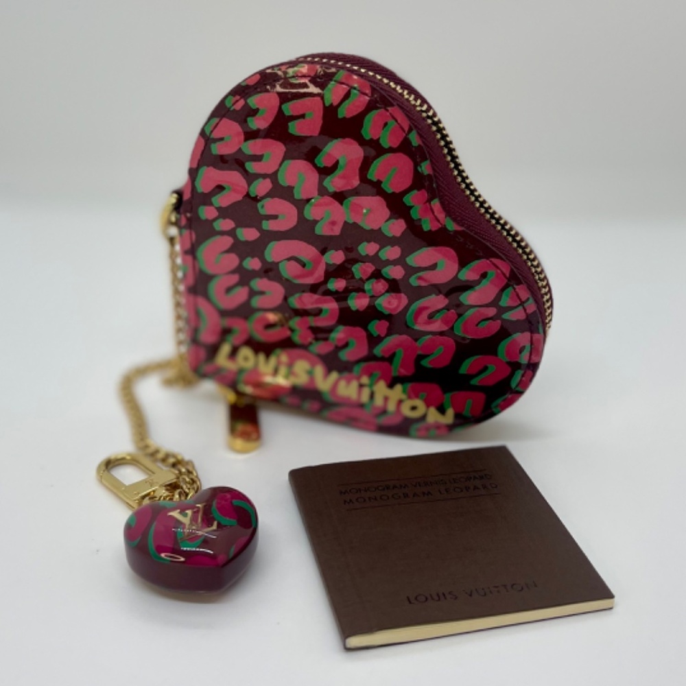 Louis Vuitton 2010 leopard-print coin purse pink and teal - Picture 2 of 5